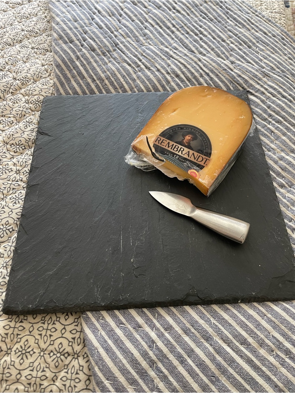 Crate&Barrel Black Slate Cheese Board